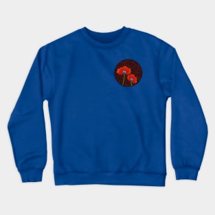 Digital Abstract of Red Poppies Pocket Version (MD23Mrl004) Crewneck Sweatshirt